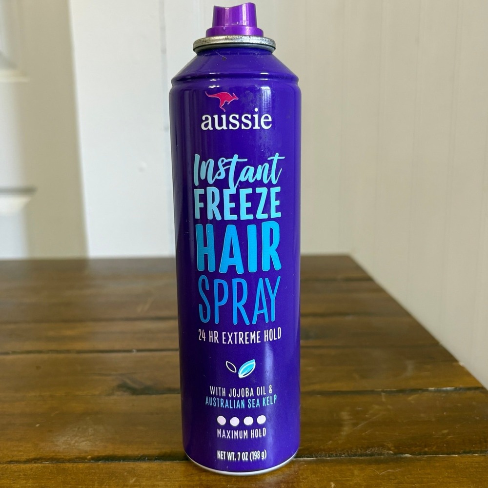 Aussie Instant Freeze Hairspray 7oz 24 hour Extreme Hold - No cap